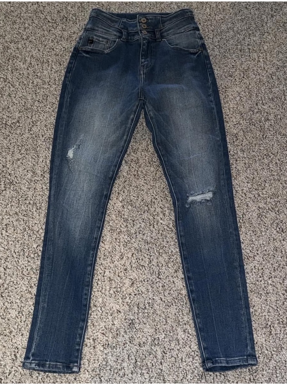 KanCan Women’s Skinny Jeans in Dark Blue Wash